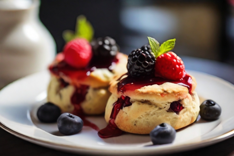 Scones cu fructe de pădure